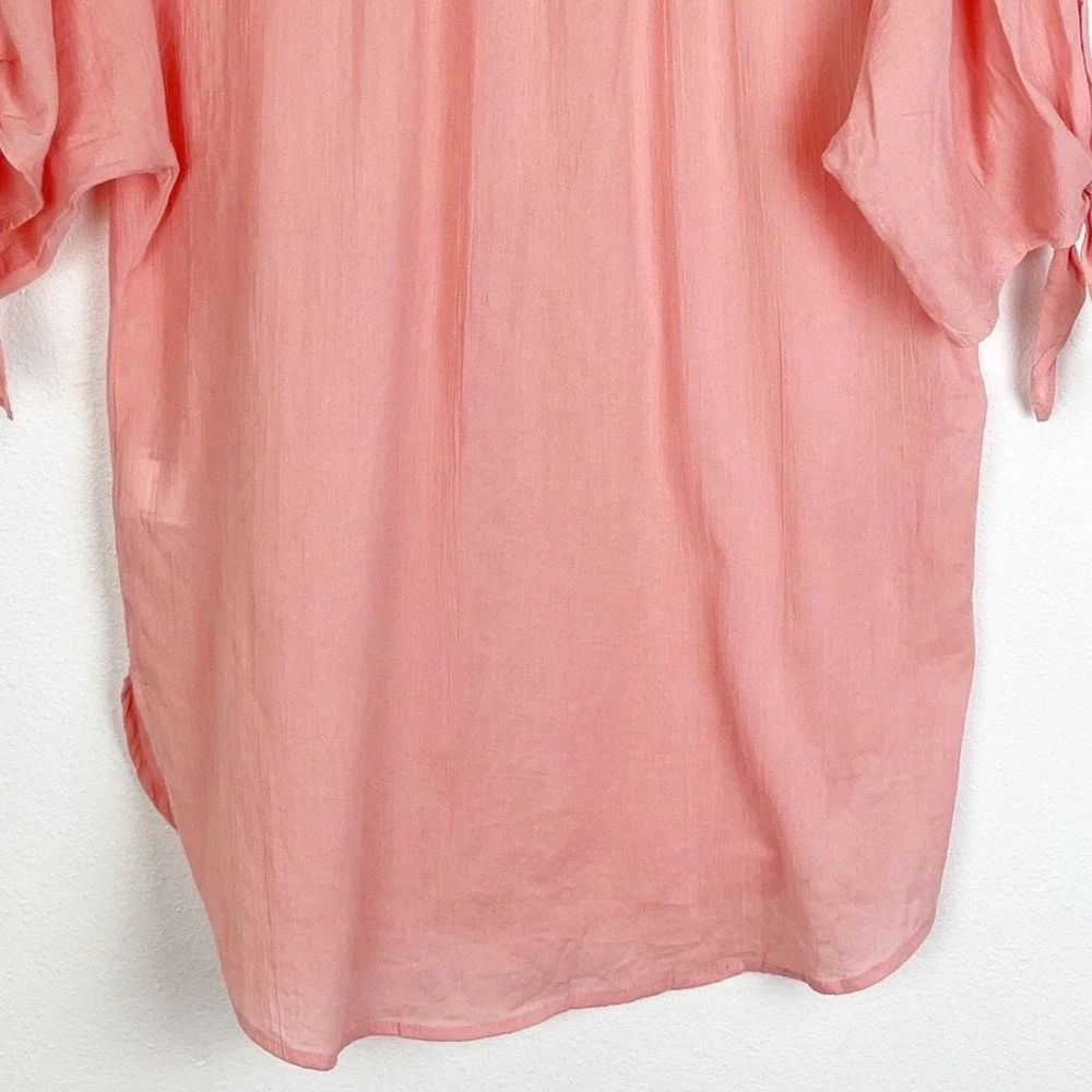 William Rast Blouse Top Large Peach Pink NWT Casual Tunic Spring Summer